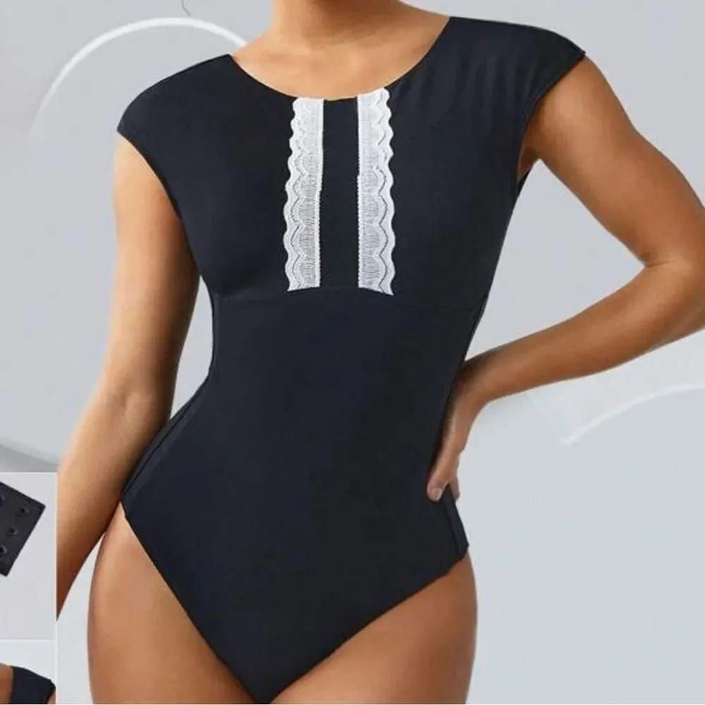NEW Glowmode Feather Fit Best Angles Cap Sleeve Adjustable Bodysuit Women’s 1XL